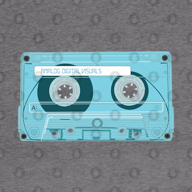 Cassette Tape (Middle Blue Colorway) Analog / Music by Analog Digital Visuals